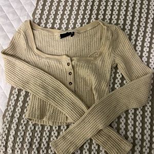 Urban outfitters cropped sweater long sleeve